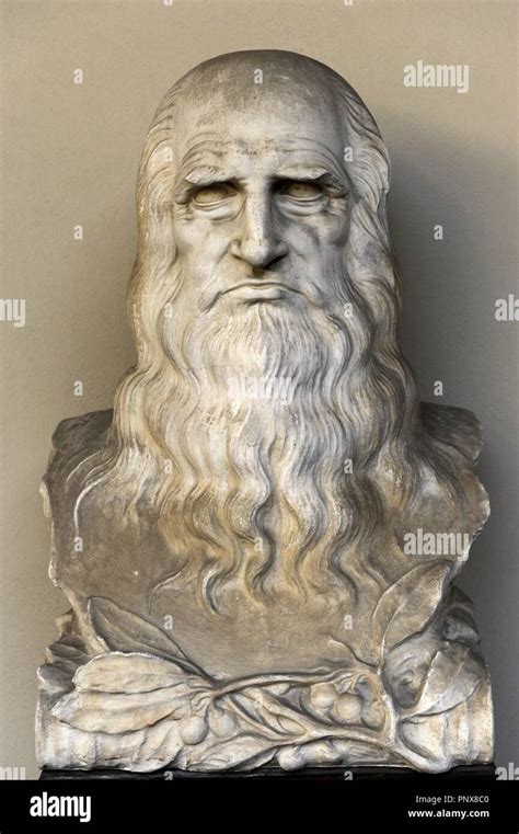 Leonardo Da Vinci Italian Renaissance Polymath Bust