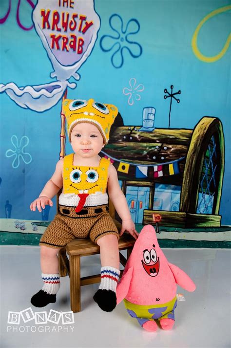 Spongebob Costume Photo Props Costume Babys Cloting Crochet Hat