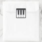 Piano Emoji Square Sticker | Zazzle