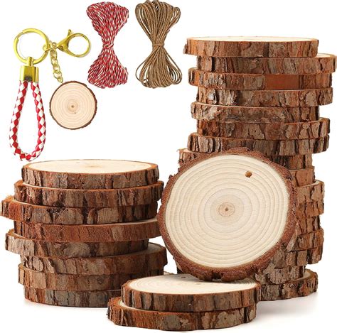 Amazon SENMUT Natural Wood Slices 30pcs 2 0 2 45 Predrilled Wood