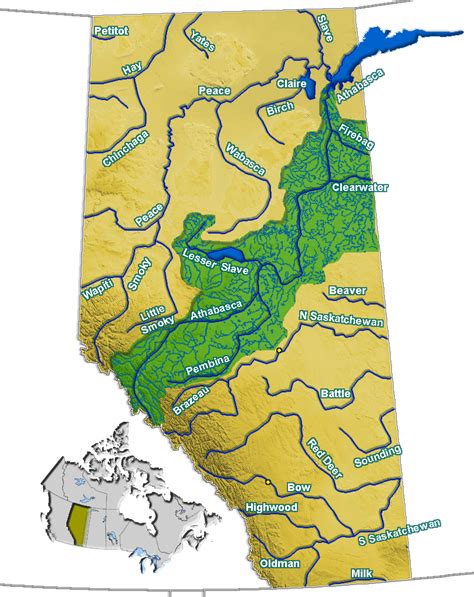 Athabasca Watershed • Mapsof.net