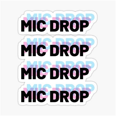 Bts Mic Drop Sticker For Sale By Cm Redbubble