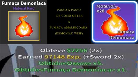 Passo a passo de como pegar o material Fumaça Demoníaca Demonic Wisp