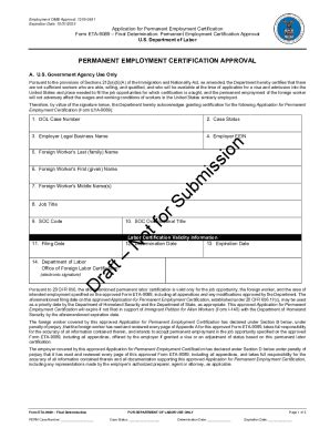 Fillable Online ETA Form 9089 US Department Of Labor Fax Email Print