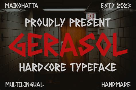 Gerasol Hardcore Font By Maikofarazhatta Creative Fabrica