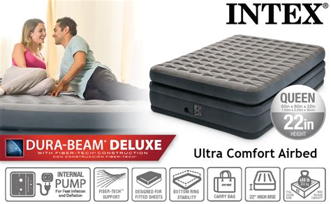 Intex Dura Beam Deluxe Series Ultra Comfort Elevated Airbed With