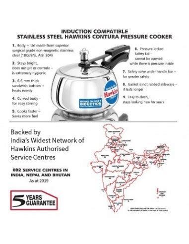 Hawkins Stainless Steel Contura Induction Compatible Pressure Cooker