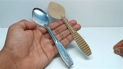 How To Make A Spoon 🥄 In Cardboard Youtube