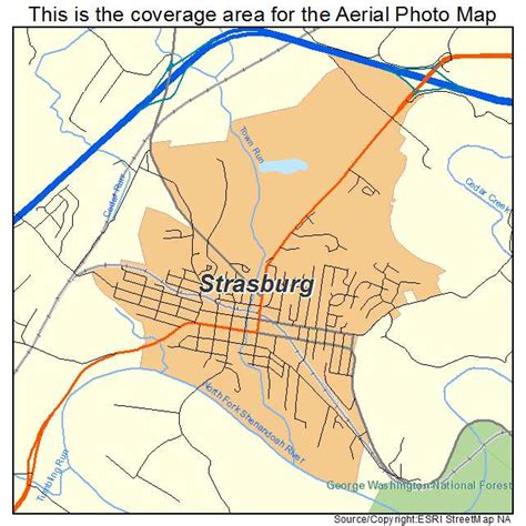 Aerial Photography Map of Strasburg, VA Virginia