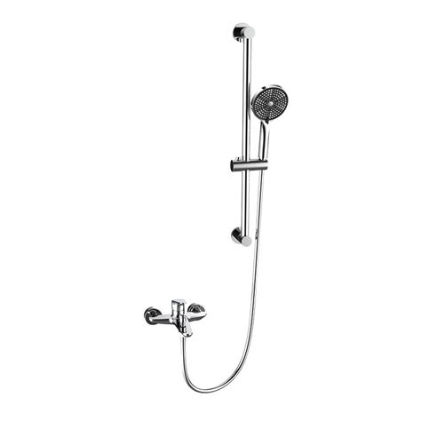 Bathroom Hot And Cold Water Dual Control Shower Mixer Faucet Combo Set Adjustable Sliding Bar