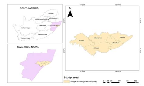 Map of King Cetshwayo District in KZN, South Africa. Source: Municipal... | Download Scientific ...