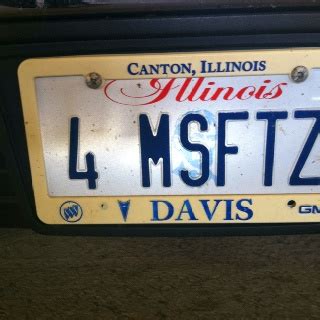 A License Plate For The Msftz