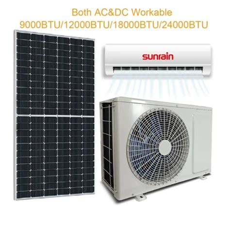 Sunrain China Btu Wall Mounted Solar Air Conditioner Hybrid With