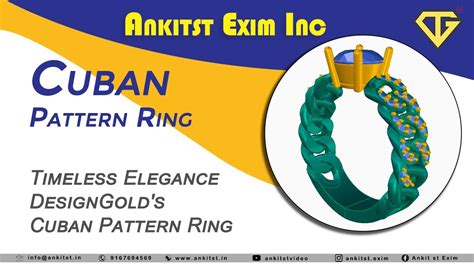 Cuban Pattern Ring CAD SOFTWARE JEWELLERY CAD SOFTWARE Rhino 3D