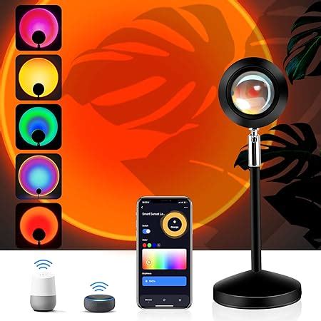 Lampe Coucher De Soleil Connect E Bluetooth T L Commande Sunset Lampe