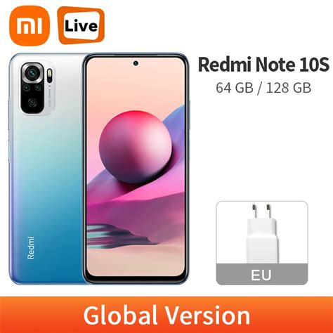 In Stock Global Version Xiaomi Redmi Note 10s 6gb 64gb 128gb Cellphone 64mp Helio G95 Octa Core