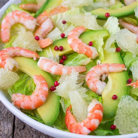 Smoked Salmon With Avocado Salsa And Prawns