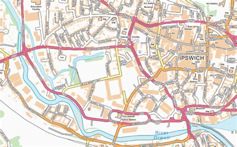 Ipswich Street Map Cosmographics Ltd