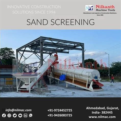 Rotary Sand Screening Machine Capacity 10 T H At Rs 350000 In Ahmedabad