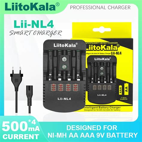 LiitoKala Lii NL4 1 2V AA AAA 9V Battery Charger Ni MH Ni Cd