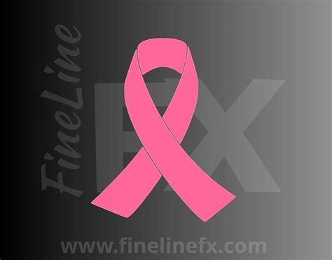 Pink Breast Cancer Ribbon Vinyl Decal Sticker Etsy