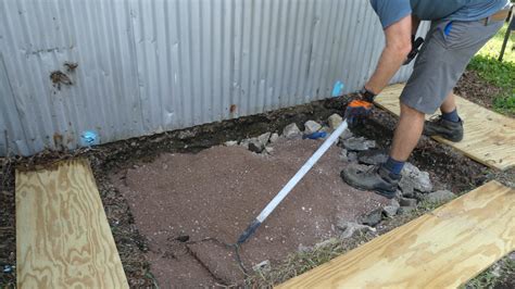 How To Pour A Small Concrete Slab Lazy Guy Diy