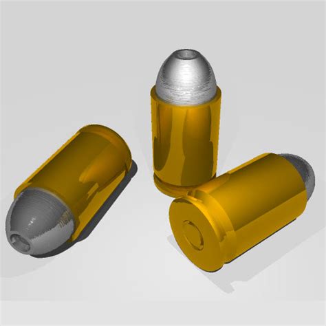 Free Obj Model 9mm Pistol Bullet