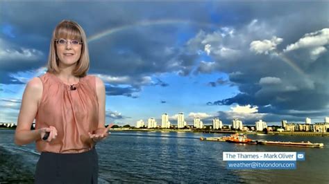 June Weather Picture With Sally Rainbow Over The Thames Uk Itv