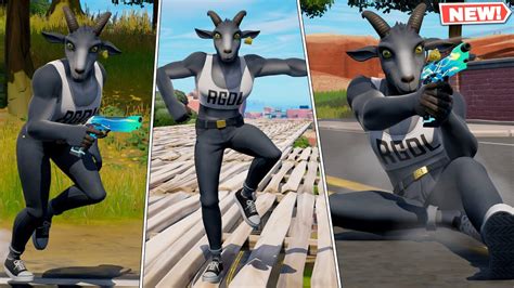 New Fortnite A Goat Skin Gameplay Goat Simulator Collab Outfit