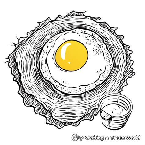 Fried Egg Coloring Pages Free And Printable