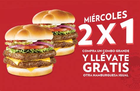 2×1 En Hamburguesas En Wendys Al Comprar Un Combo Los Miércoles