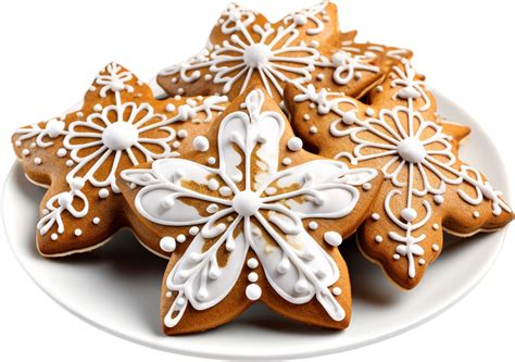 Ai Generated Cookie Plate Gingerbread Christmas 35497591 Png