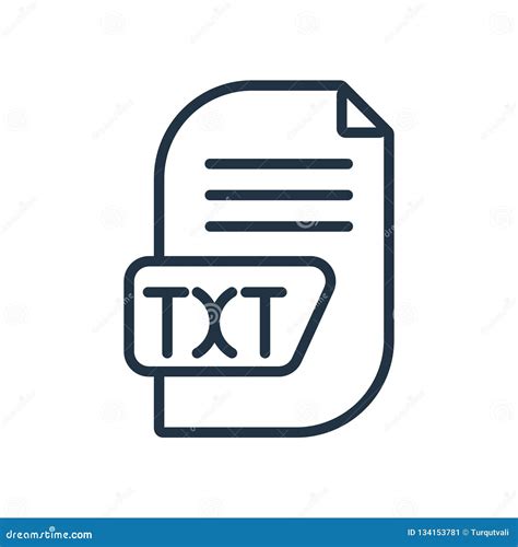 Vector Del Icono De Txt Aislado En El Fondo Blanco Muestra De Txt