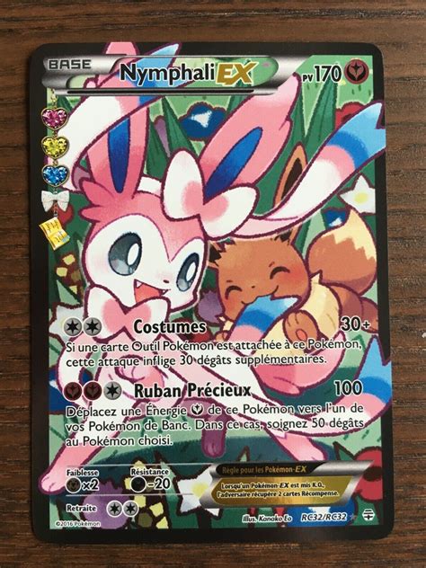 Carte Pokémon FullArt Nymphali EX RC32 RC32 XY Generation Français eBay