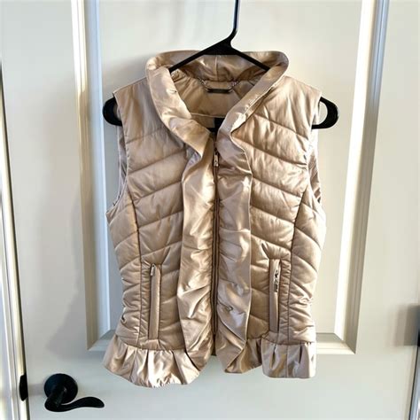 White House Black Market Jackets And Coats Whbm Gold Vest With