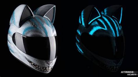 Adorable Cat Themed Motorcycle Helmets With Ears Womens Motorcycle