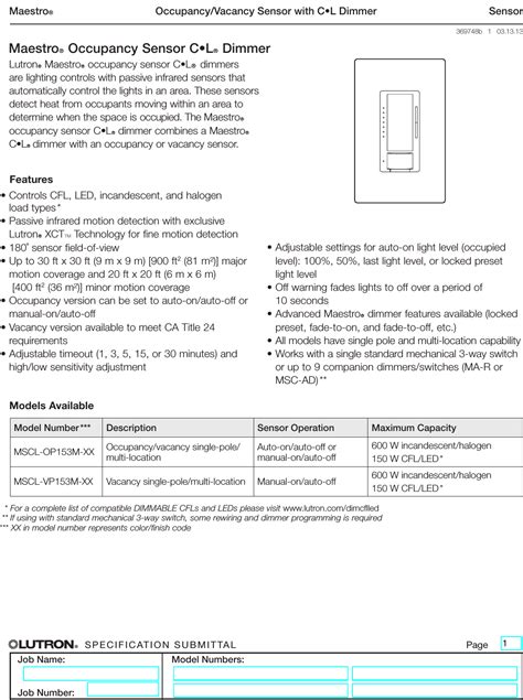 Lutron Maestro Ms Ops Ddv Wh Installation Instructions Off