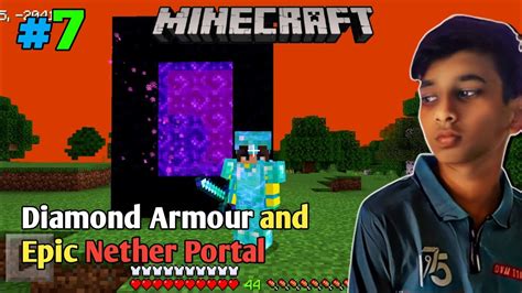 Making All Diamond Tools And Epic Nether Portal Spawn In Minecraft