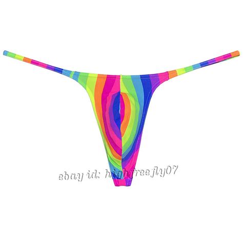 Men Slim Pouch Thong Underwear Strap Bikini Underpants Minimum Coverage G String EBay