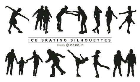 Descarga Vector De Colecci N De Silueta De Patinaje Sobre Hielo