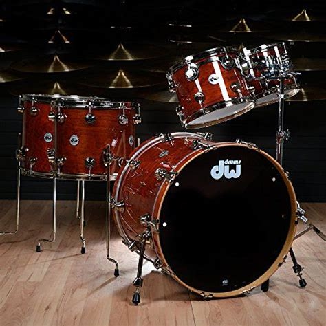 Dw Exotic 1012141622 5pc Drum Kit Natural Padauk Pomelle