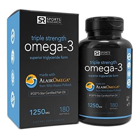 (VIDEO Review) Sports Research Omega-3 Fish Oil 1250mg Triple Strength, IFOS 5 Star Certified ...