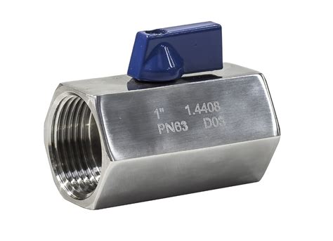 Mini Ball Valve Female Female 316 Stainless Steel Nero Pipeline