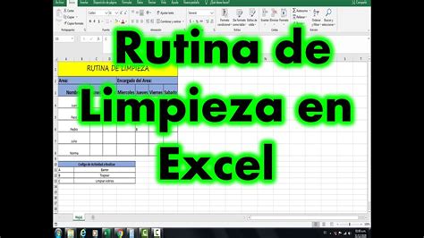 Plantilla De Limpieza En Excel YouTube