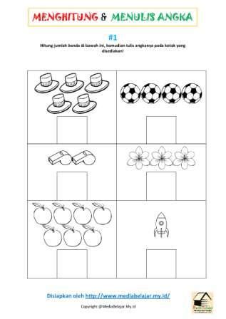 Menghitung Jumlah Benda Dan Menuliskan Angkanya Bagian