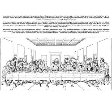 Da Vinci Last Supper Coloring Pages