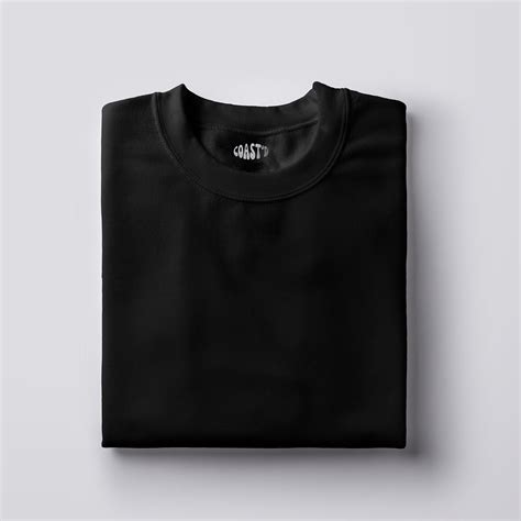 original plain tee black coastd surf crew