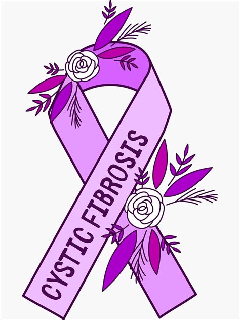 Cystic Fibrosis Awareness Purple Ribbon Sticker For Sale By Lozo828