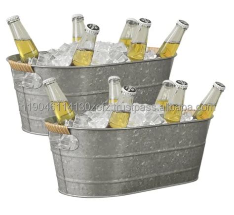 Galvanized Metal Flower Pot Planters With Handles Rustic Small Metal Buckets Vintage Style Home