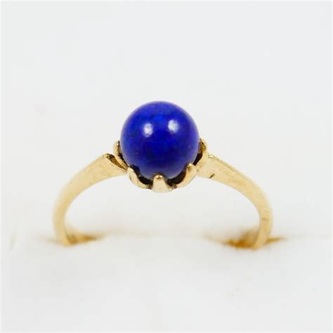 Carats Or Jaune Bague Lapis Lazuli Catawiki